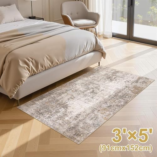 3x5 Runner Rug, Abstract Washable Hallway Rugs - Image 6