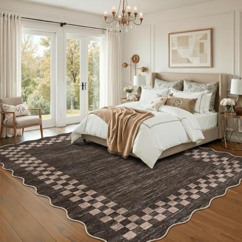 Garvee Scalloped Washable Rug 8x10 Area Rugs - Image 2