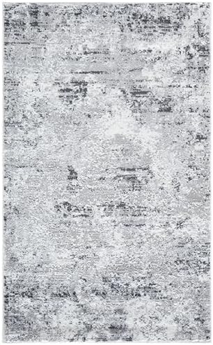 SAFAVIEH Amelia Area Rug 3'x5', Modern Grey & Ivory ALA705G - Image 3