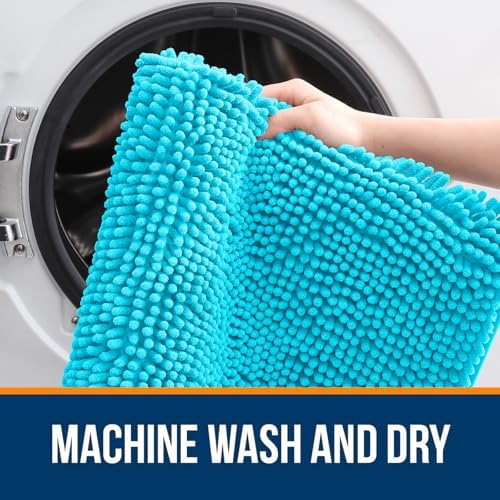 OLANLY Large Bathroom Rugs 59x35, Extra Soft Absorbent Chenille Bath Rugs - Image 5