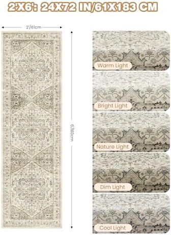 Runner Rug 2x6, Non Slip Washable Rugs - Image 2