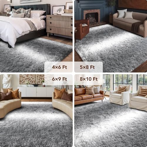 FinRèc Home 4x6 Non-Slip Fluffy Area Rugs - Image 6