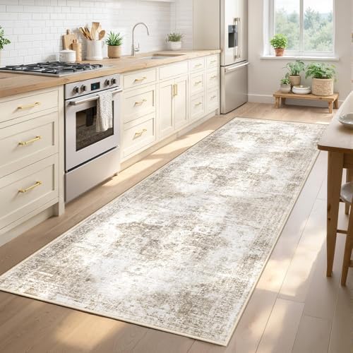 Runner Rug 2x8 Washable Rug, Vintage Boho Medallion Hallway Runner Non-Slip - Image 2