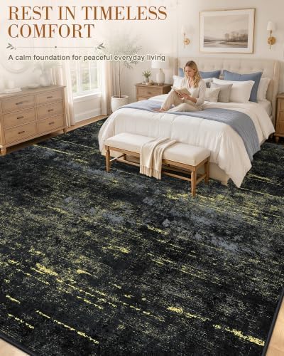 OLANLY 9x12 Washable Area Rug, Soft Non Slip Carpet - Image 4
