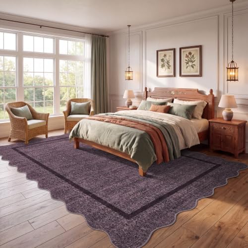 GarveeHome Scalloped Washable Area Rugs 8x10 Rugs - Image 3