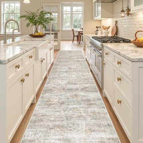 2x12 Runner Rug Non Slip, Washable Hallway Runner Rug by Restydon