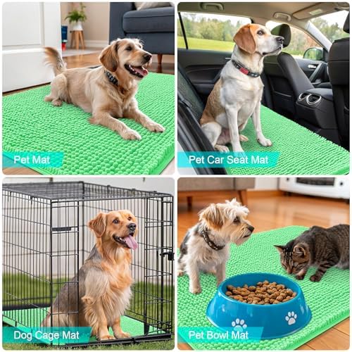 OLANLY Dog Door Mat for Muddy Paws 30x20, Super Absorbent Chenille Mud Mat - Image 7