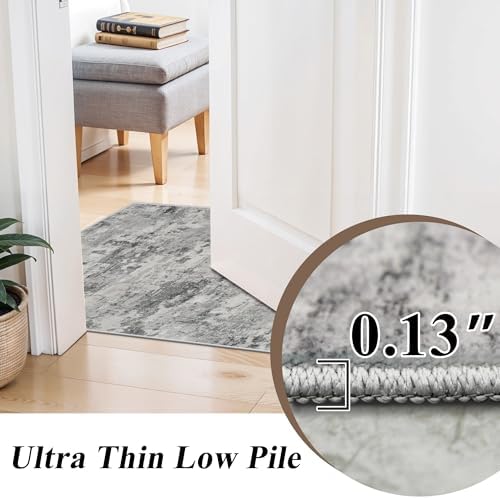 3x5 Rug Entryway Washable Abstract: Non Slip Runner - Image 6