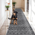 3x16 Black Moroccan Washable Rug:Modern Boho Long Hallway Runner Rug by BYYVOORugsforYourHome