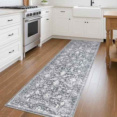 KILOCOCO Hallway Runner 2.6x8 Washable Runner Non-Slip Kitchen Rug - Image 3