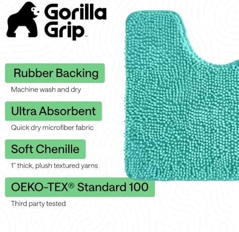 GORILLA GRIP Chenille Bath Rug Mat - Image 3
