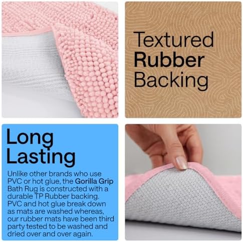 GORILLA GRIP Chenille Bath Rug Mat - Image 4