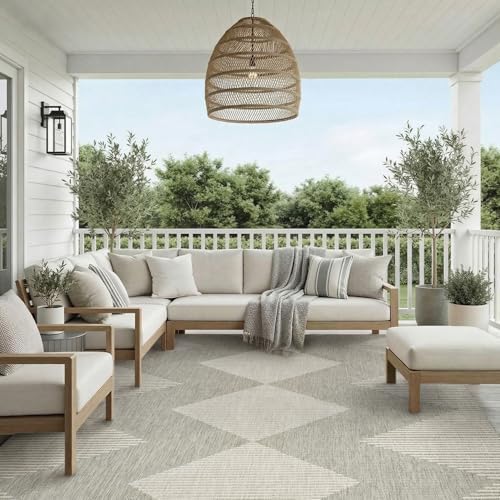 MontVoo-Outdoor Rug Carpet Patio Rug 8x10 Polypropylene Indoor Outdoor Rugs by MontVoo