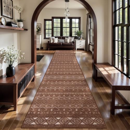SERISSA 2x12 Washable Non-Slip Boho Runner Rug by SERISSAHomeDecorCollection
