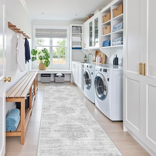 2x10 Runner Rug Non Slip, Washable Hallway Runner Rug by Restydon