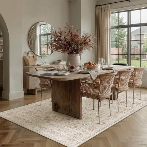 PureCozy 8x10 Beige Neutral Area Rug - Image 3