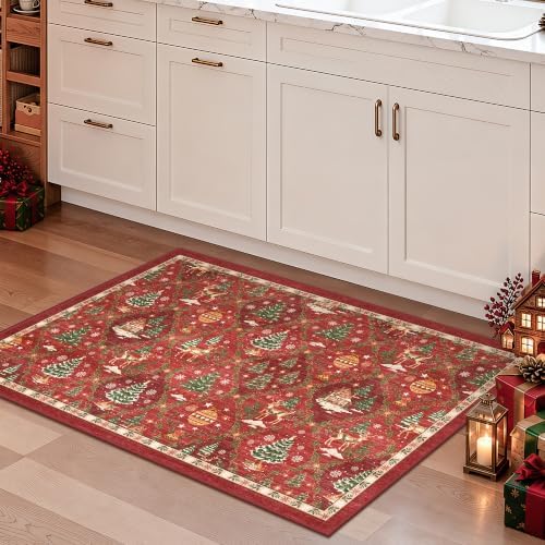2x3 Christmas Small Non-Slip Area Rug - Image 4