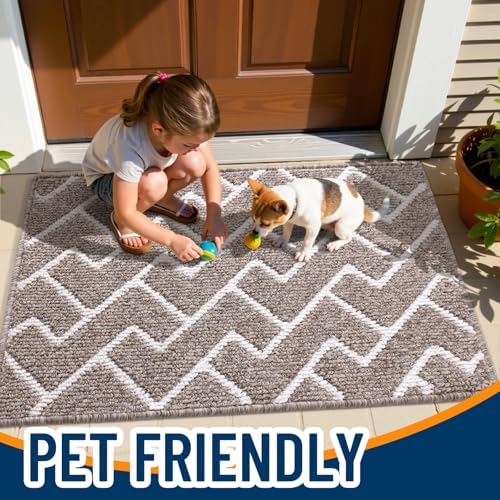 OLANLY Front Door Mat 59x35, Low-Profile Easy Clean Doormat - Image 6