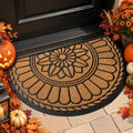 Mibao Half Round Door Mat, Non-Slip Welcome Entrance Way Mat, Durable Rubber by Mibao