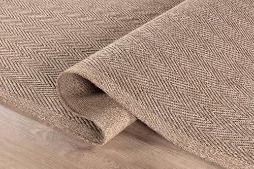 CAMILSON Easy Jute Rug 8x10, Indoor Outdoor Natural Color Fiber Area Rugs - Image 3