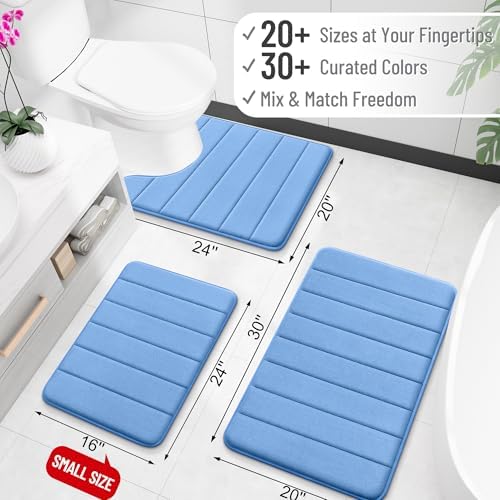 OLANLY Memory Foam Long Bathroom Rugs Runner 70x24, Super Soft Absorbent - Image 2