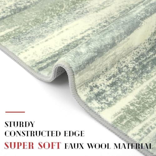 Lansny Abstract Washable 2x6 Runner Rug Non Slip Runners - Image 6