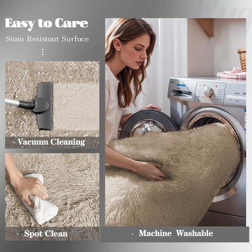 5x8 Area Rug for Living Room: Fluffy Shag Soft Washable Rugs Fuzzy Plush Indoor - Image 5