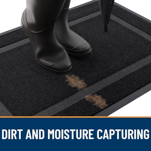 OLANLY Front Door Mat Outside 47x32, All-Season Heavy-Duty Rubber Doormat - Image 5