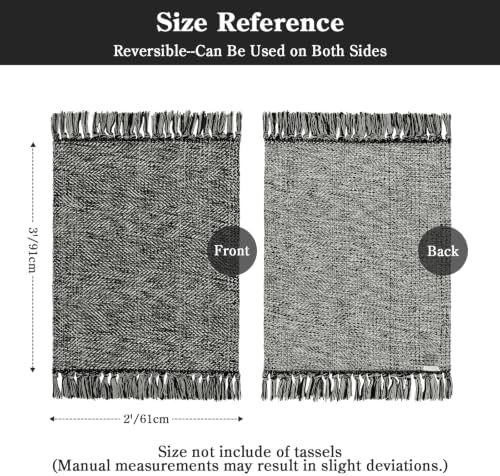 Collive Black Bathroom Rug, 45% Cotton, 45% Polyester, 10% Viscose - Image 2