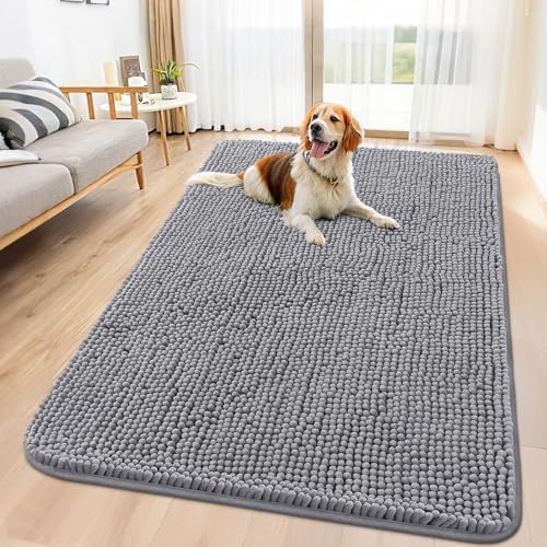 Smiry Dog Door Mat for Muddy Paws 59x35, Absorbs Moisture and Dirt Doormat by Smiry