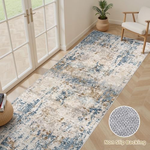LOONGRUG Runner Rug 3x8 Washable Non-Slip Kitchen Neutral Modern Rug - Image 3