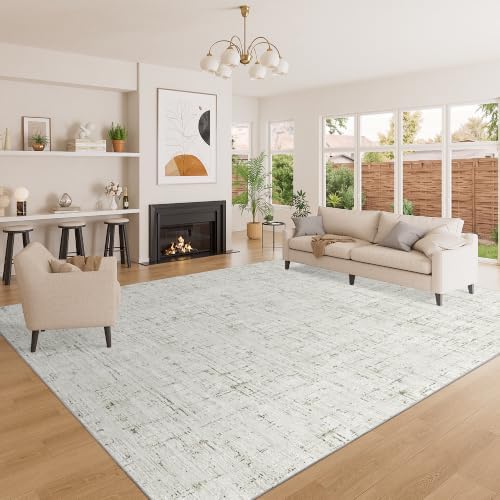 DUKINO 8x10 Washable Area Rugs, Abstract Rug - Image 5
