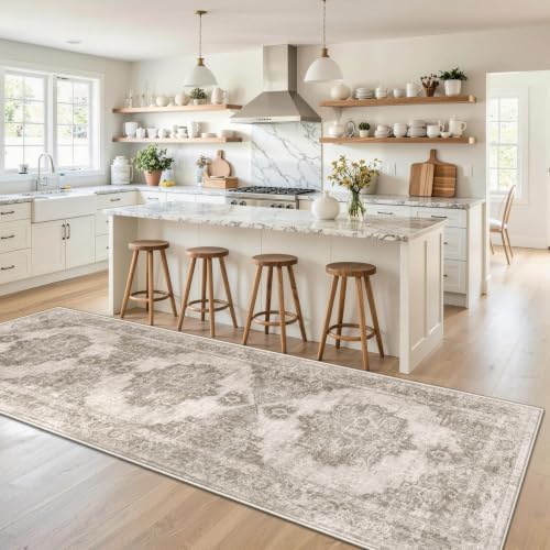 Runner Rug 2x8 Washable Rugs: Vintage Hallway Kitchen Runner Non Slip Low Pile - Image 5