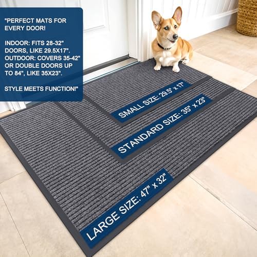 OLANLY 2-Pack Front Door Mats 71x47, Waterproof Heavy-Duty Doormats - Image 2