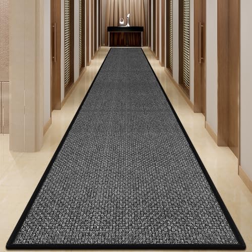 20 ft Jute Hallway Rug Runner Non Slip Washable, Rubber Backed Extra Kitchen - Image 3