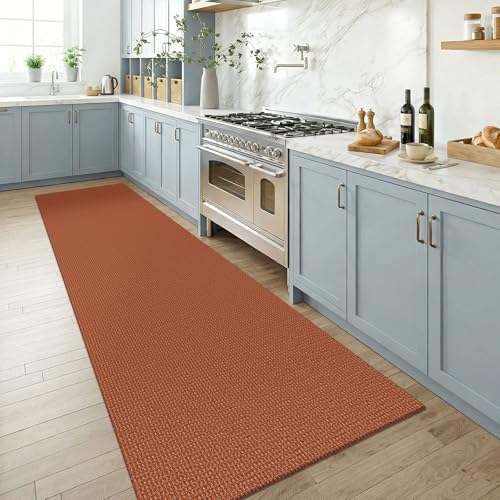 KOZYFLY Cotton Runners for Hallway 3x8, Wide Washable Runner Rug, Woven Non - Image 2