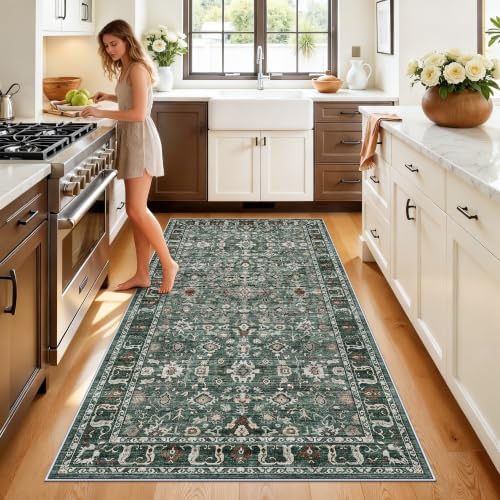Washable Hallway Runner Rug 4x8: Wide 8ft Runner by TOPRUUG