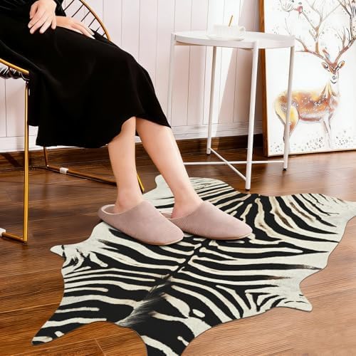 BENRON Small Zebra Rug, Animal Print Rug - Image 4