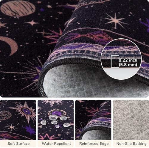 Vacuum-Friendly, Round 4ft Washable Area Rug - Image 3