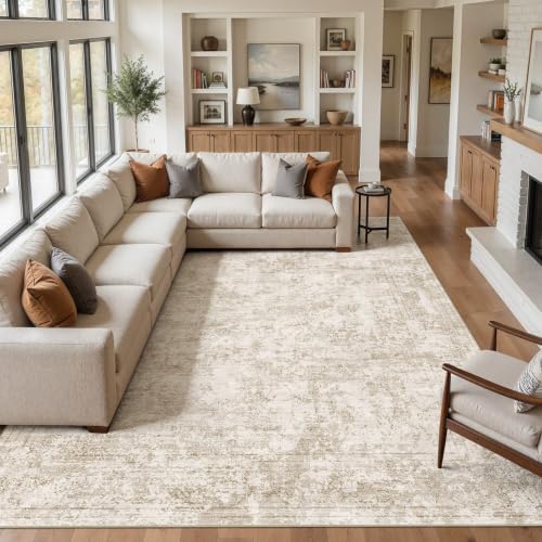 cotiled 7x9 Area Rug for Living Room, Abstract Washable Carpet - Image 4