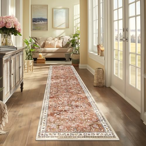 Yamaziot 2x6 Washable Hallway Runner Rug Non Slip Floral Carpet - Image 7