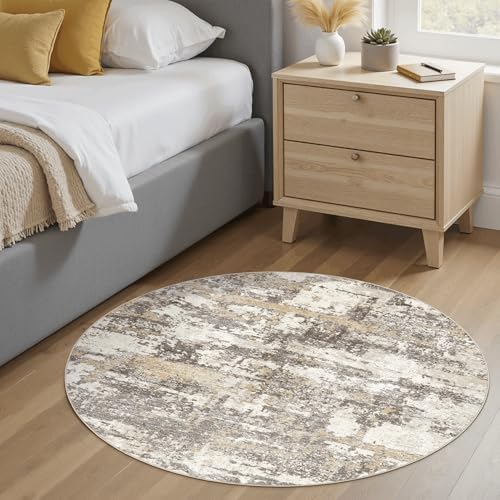 4ft Round Rug, Circle Area Rugs - Image 2