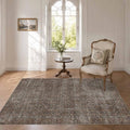 3×5 Vintage Washable Brown Area Rug by LatteFog