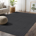 Fluffy Area Rug 4 x 6 Modern Durable Ultra Soft Plush Ribbed Indoor Rugs by BeverlyRug