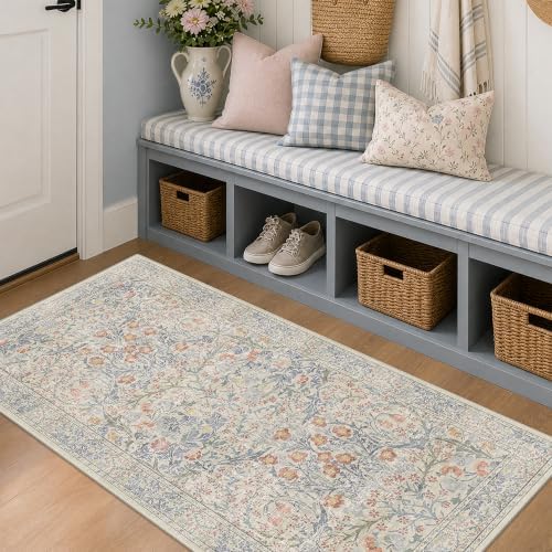 Washable 3x6 Runner Rug for Entryway by HazoHaus