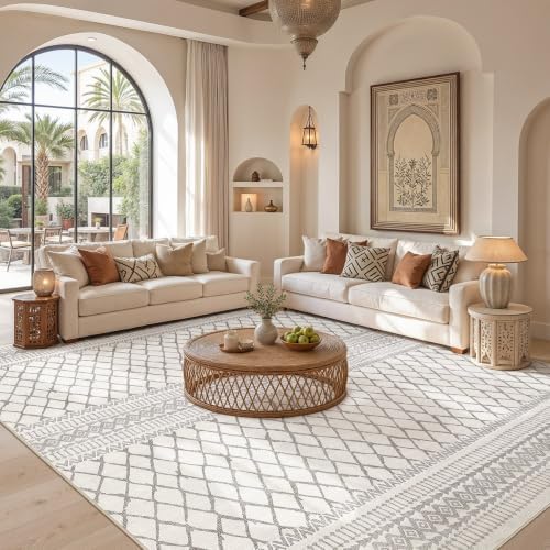 cotiled Boho 5x8 Area Rugs for Living Room: Soft Moroccan Washable Rug - Image 4