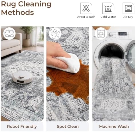 4x8 Halway Washable Runner Rug - Image 5