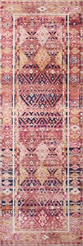 Loloi Layla Magenta/Multi 2'-6" x 7'-6" Runner Rug - Image 4