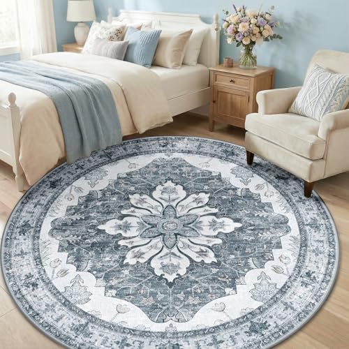 RELEANY Washable Area Rug, Round 6ft - Image 3