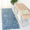 SAFAVIEH Florida Shag Accent Rug 2'3"x4', Light Blue & Cream SG455-6011 by Unknown